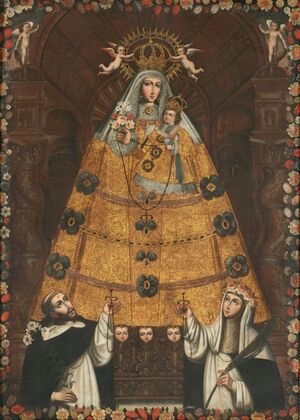 Our Lady of the Rosary with Saint Dominic and Saint Rose (ca. 1750)