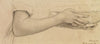 Oure Ladye of Saturday Night – Study of Arm and Hands for Angel Holding Bowl of Water
