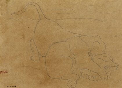 Ours dévorant un boeuf (19th century)