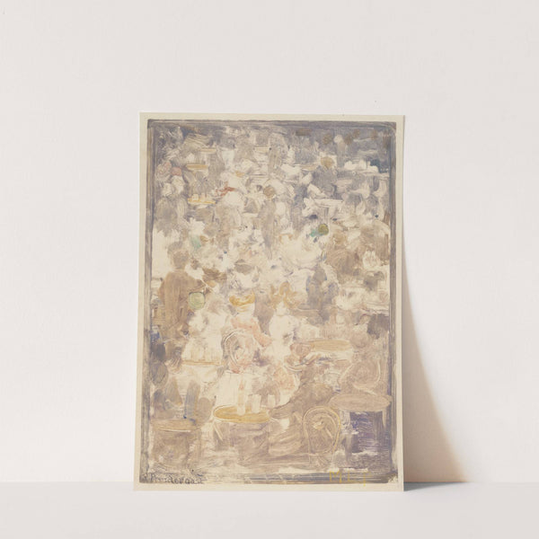 Outdoor Cafe Scene (1900-1905) by Maurice Prendergast