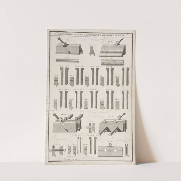 Outils propres a faire les gorges et les ravallements. (1769-1774) by André Jacob Roubo