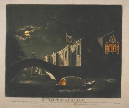 Outside a castle. (1798)