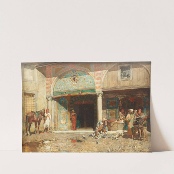 Outside the mosque by Alberto Pasini
