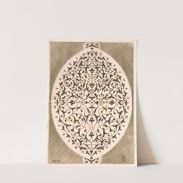 Ovalt arabeskornament by Melchior Lorck