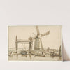 Overhaal en een molen buiten Amsterdam by Anthonie van Borssom