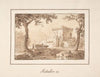 Oxcart Approaching a Fortified Building