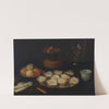 Oysters on a pewter dish, a Wanli porcelain bowl, three façon-de-Venise wine glasses, oranges, lemons by Osias Beert the Elder