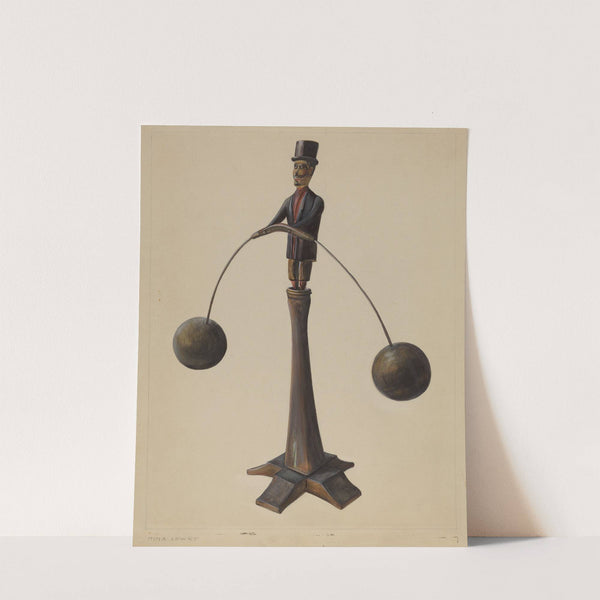 Pa. German Balancing Man by Mina Lowry