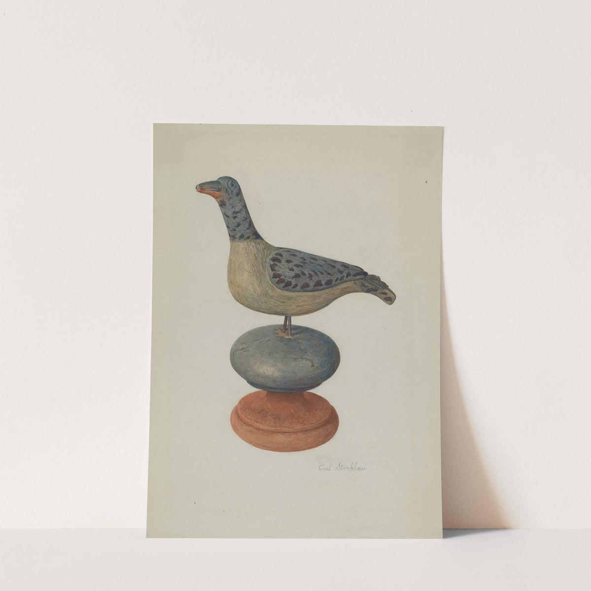 Pa. German Carved Bird by Carl Strehlau