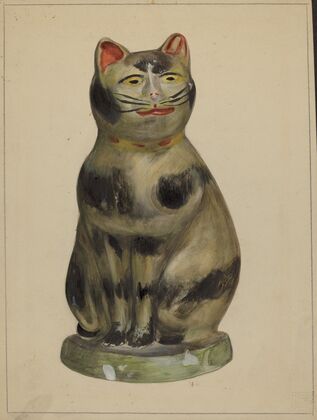 Pa. German Chalkware Cat