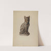 Pa. German Chalkware Cat with Mouse by Mina Lowry