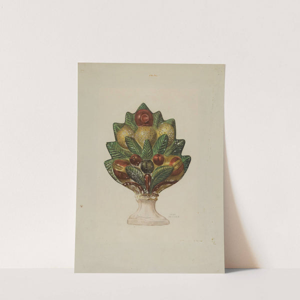 Pa. German Chalkware Mantel Ornament by Inez McCombs