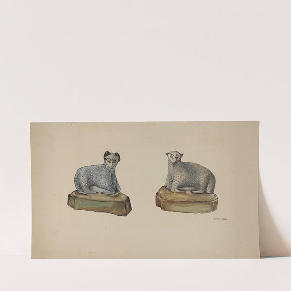 Pa. German Chalkware Sheep (c. 1937) by Dorothy Harris