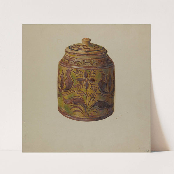Pa. German Covered Jar (c. 1938) by William L. Antrim