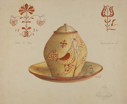 Pa. German Covered Jar