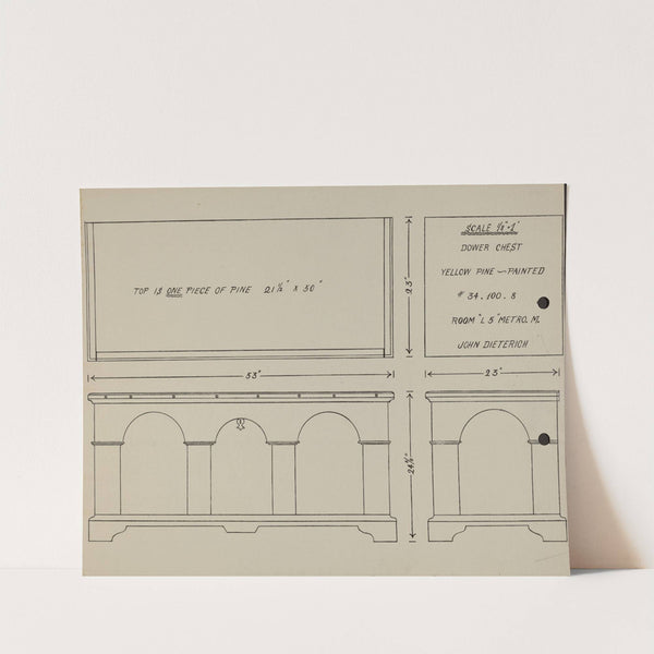 Pa. German Dower Chest (1935-1942) by John Dieterich