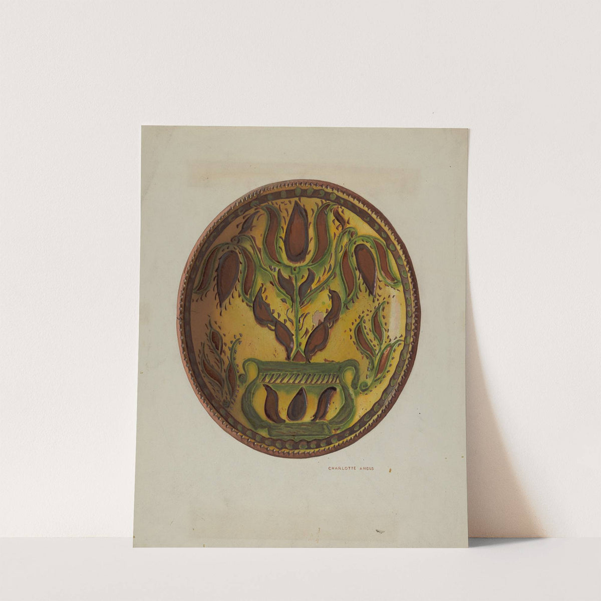 Pa. German Plate by Charlotte Angus
