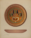 Pa. German Scraffito Plate