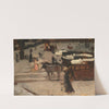Paardentrams en figuren op een plein by George Hendrik Breitner