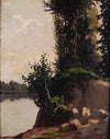Paesaggio sull’Orba con roccia e rampicante
