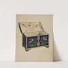 Painted Wooden Chest or Casket by Roy Moon