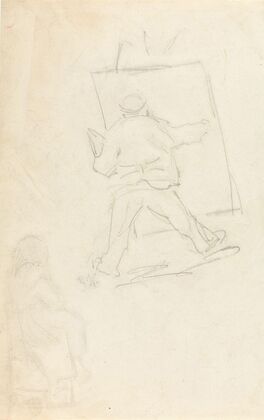 Painter at Easel, probably a Caricature of Frits Thaulow