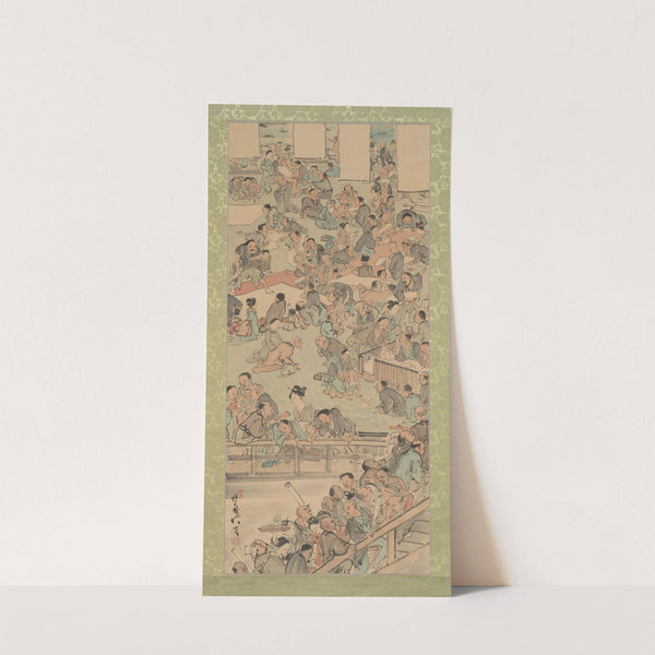 Painting and Calligraphy Gathering at the Nakamurarō in Ryōgoku (ca. 1876) by Kawanabe Kyōsai