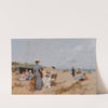 Painting on the beach by Francesc Miralles i Galaup