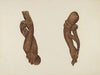 Pair of Carved Wooden Arms