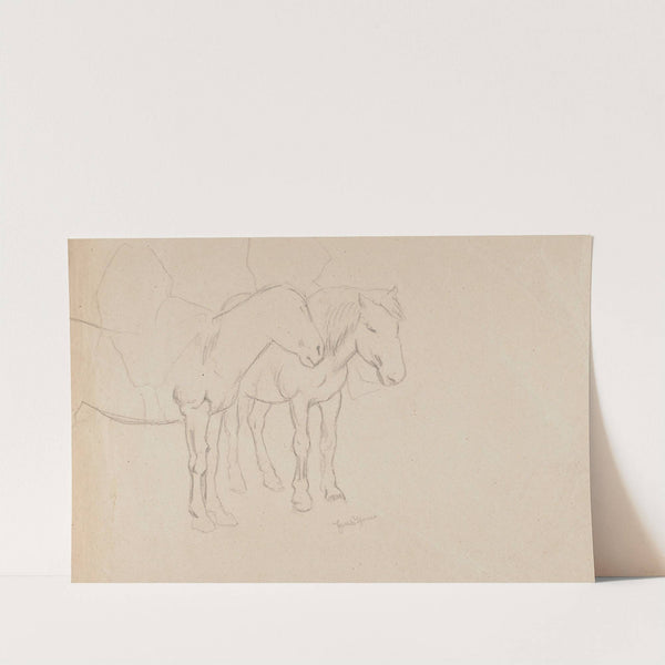 Pair of Horses (1880 - 1920) by Hans Thoma