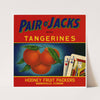 Pair O’Jacks Brand Tangerines Label (1930-1950)