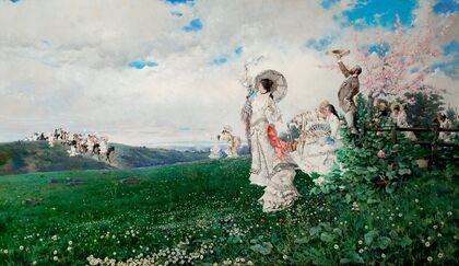Paisaje con figuras