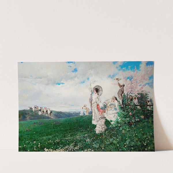 Paisaje con figuras by Baldomer Galofre i Giménez