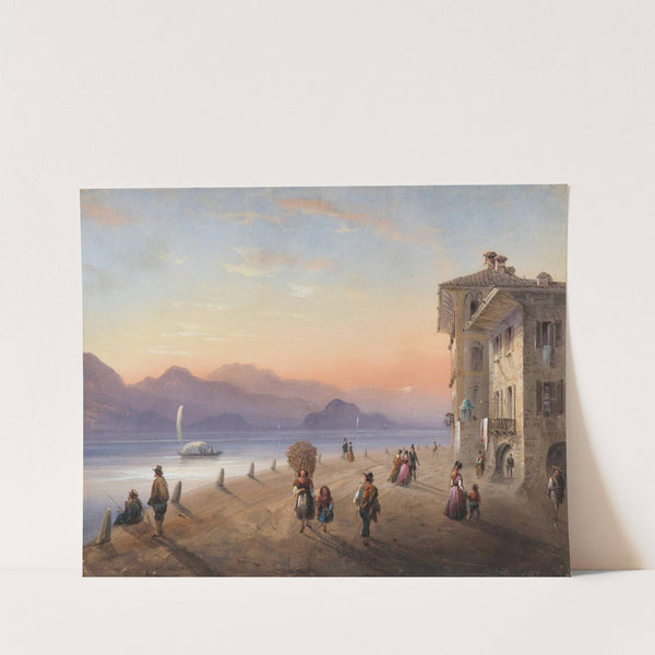 Palazzo Borromeo, Isola Bella on Lake Maggiore (1849) by Carlo Bossoli