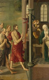 Panel of an Altarpiece with Dispute with the Doctors, on verso is Appearance of Christ to his Mother