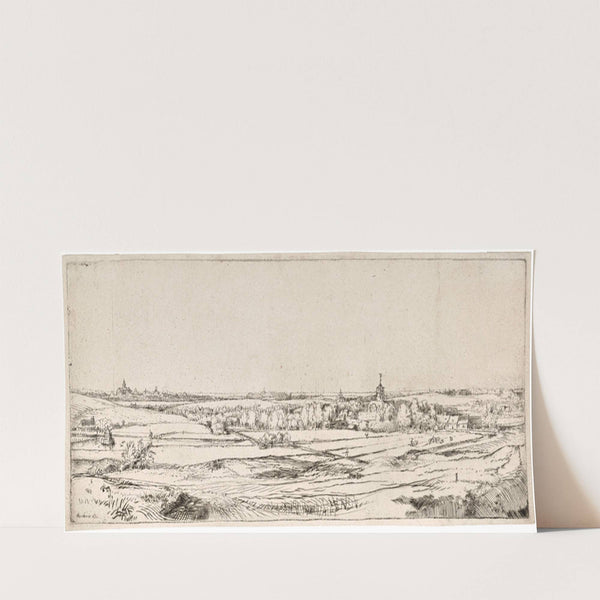 Panorama near Bloemendael showing the Saxenburg Estate (&#8216;The Goldweigher&#8217;s Field&#8217;) (1651) by Rembrandt van Rijn