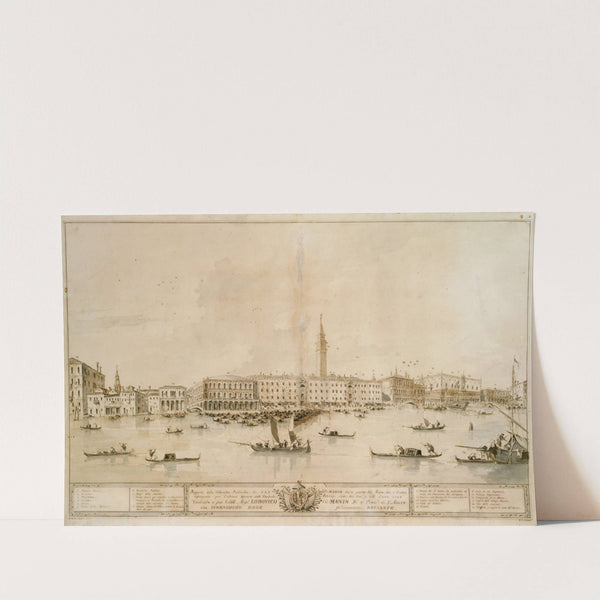 Panorama of Venice from the Bacino di San Marco, Including the Project for the Proposed Teatro Manin (ca. 1788–93) by Francesco Guardi