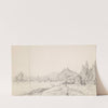 Panoramaansicht von Graz mit der Radetzkybrücke by Vinzenz Kreuzer