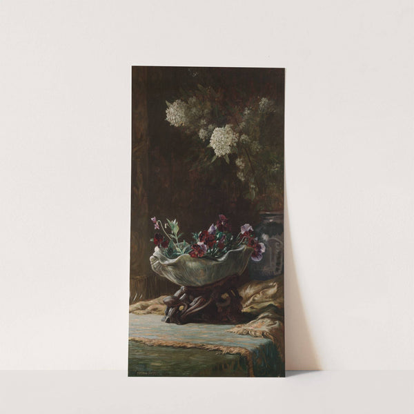 Pansies and Spirea (1882) by Elihu Vedder