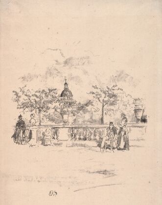 Pantheon from the Terrace of the Luxembourg Gardens (1893) — size preview