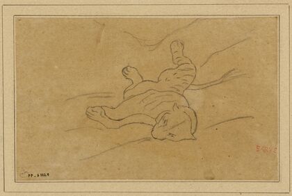 Panthère couchée de face (19th century)