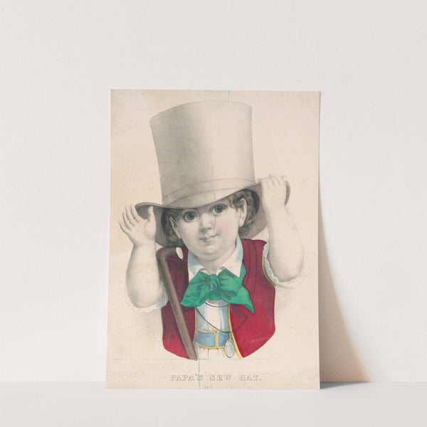 Papa’s new hat (1860) by Currier & Ives.