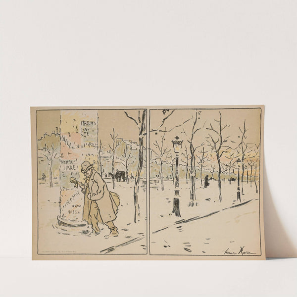 Paris en hiver, Programme pour le Théâtre Libre (1889) by Henri Rivière