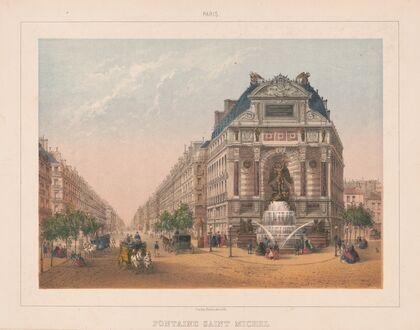 Paris. Fontaine Saint Michel (1870-1879)