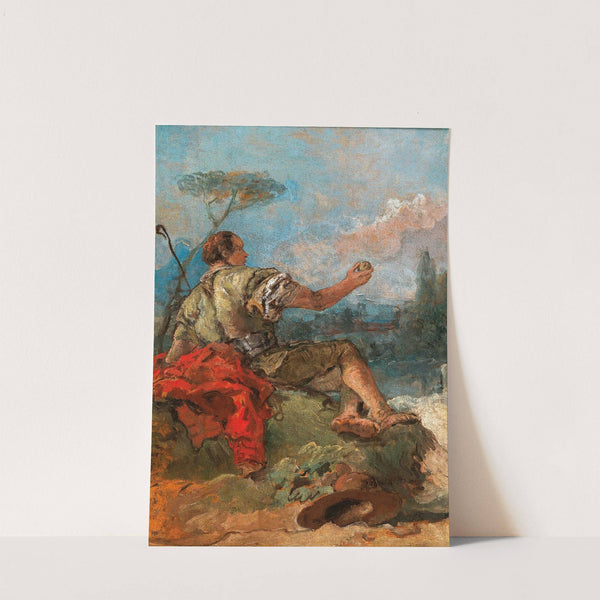 Paris holding an apple by Giovanni Domenico Tiepolo
