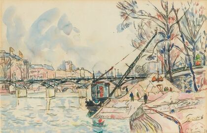 Paris, La Seine Au Pont Des Arts