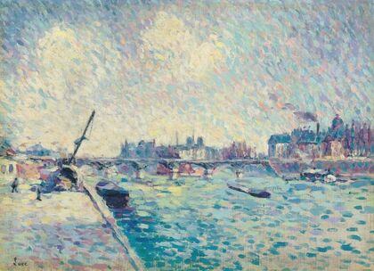 Paris, la Seine, Notre-Dame au loin