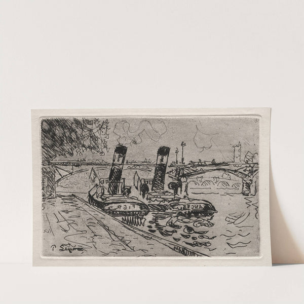 Paris, Le Pont des Arts avec Remorqeurs by Paul Signac