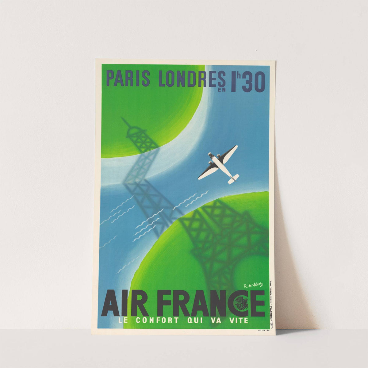 Paris Londres en 1h30 – Air France – Le confort qui va vite (1937) by Roger de Valerio