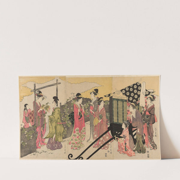 Parody of the Yugao Chapter of the Tale of Genji (c. 1795-97) by Chokosai Eisho